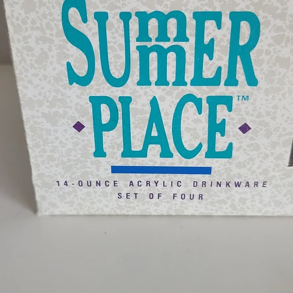 New Old Stock! - 1989 Summer Place Acrylic Drinkware